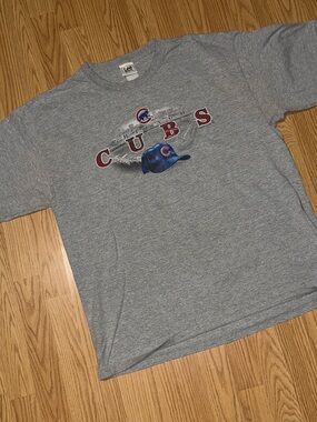 Vintage Chicago Cubs Tee XL 2006 MLB Baseball Shirt Gray Lee Sport Graphic
